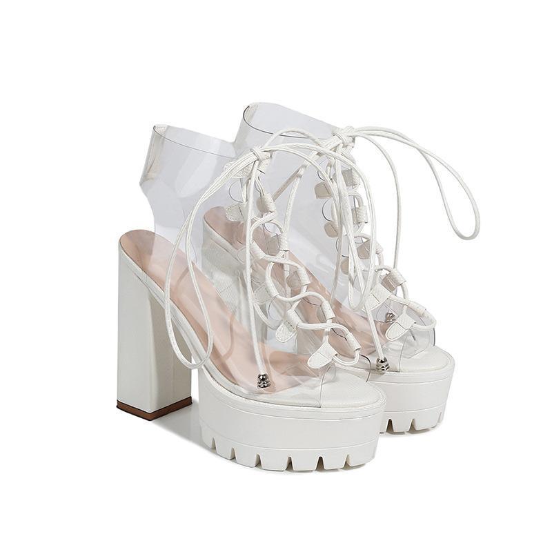 Chaussures de mariage tendance pour femmes, talons hauts, sandales d'été