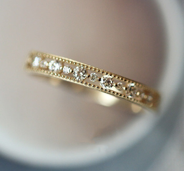 Simple Fashion Zircon Ring Women