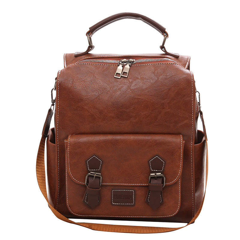 Sac à dos rétro de grande capacité pour femme, style universitaire