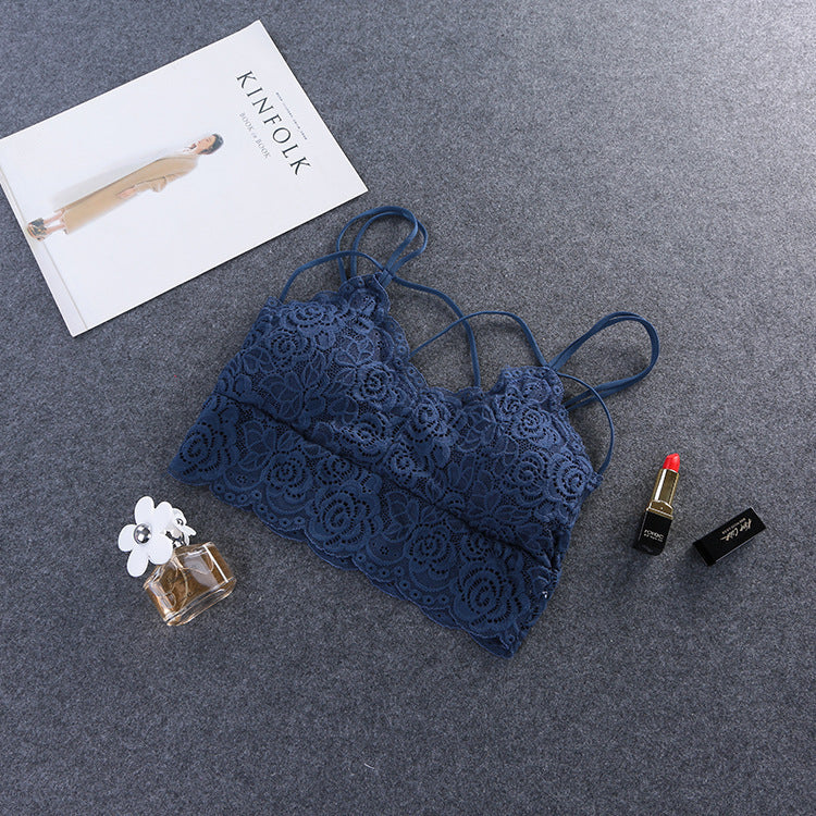Haut tube sexy en dentelle pour femme, sous-vêtement enveloppé sur la poitrine