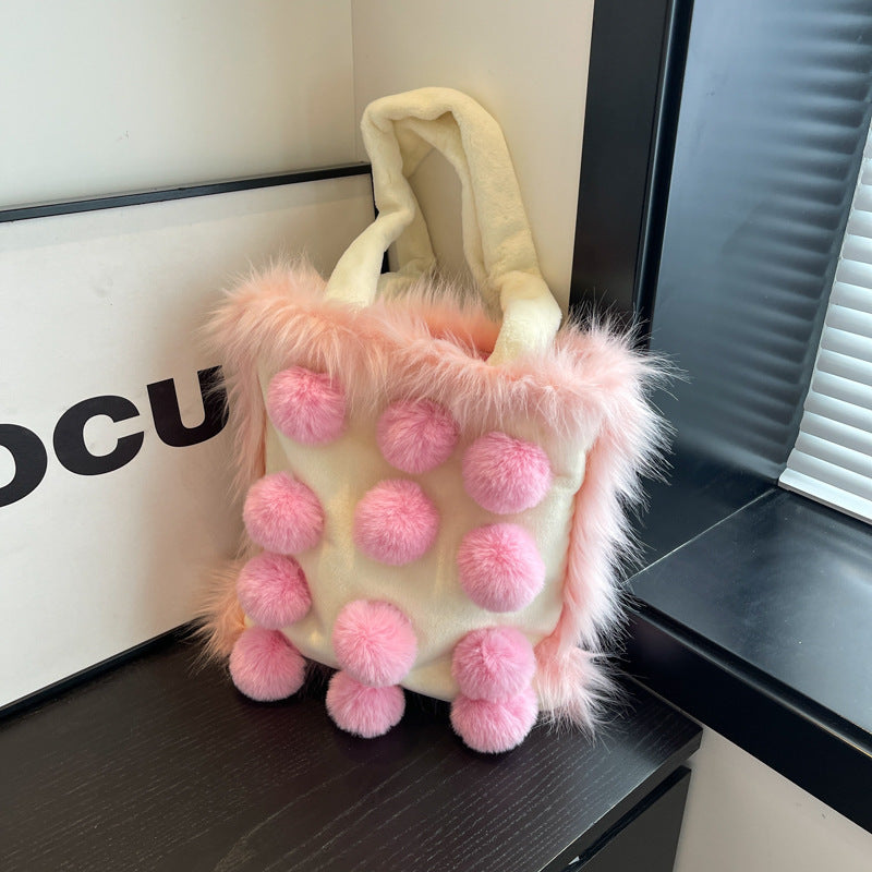 Sac en peluche tendance et mignon pour femme