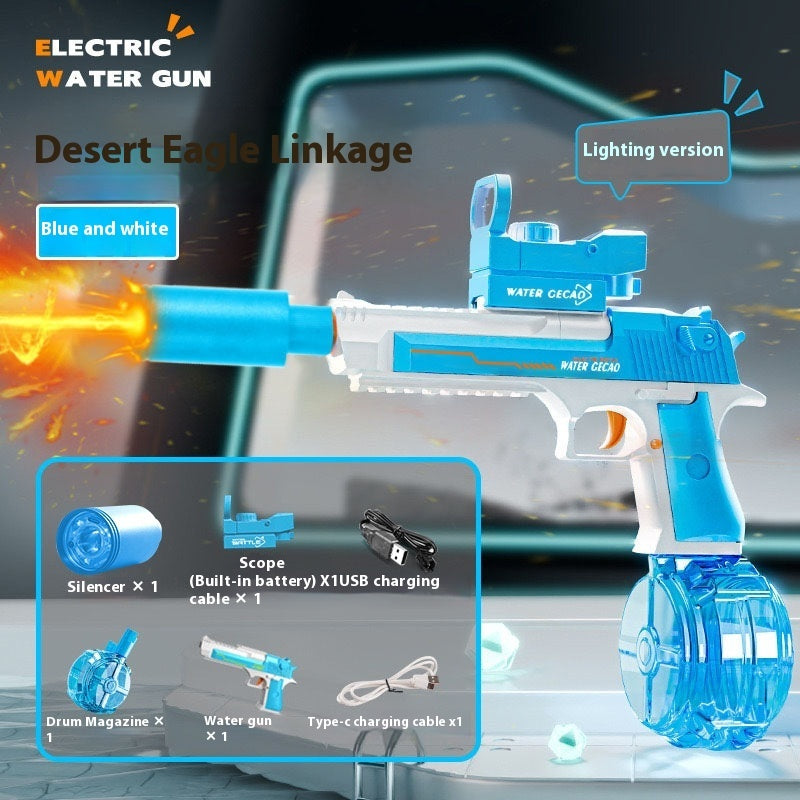 Fire Rat Electric Water Pistol Cool Light Full Automatic Water Spray Gun Summer Toy Sports Entertainment Children Gifts AC223