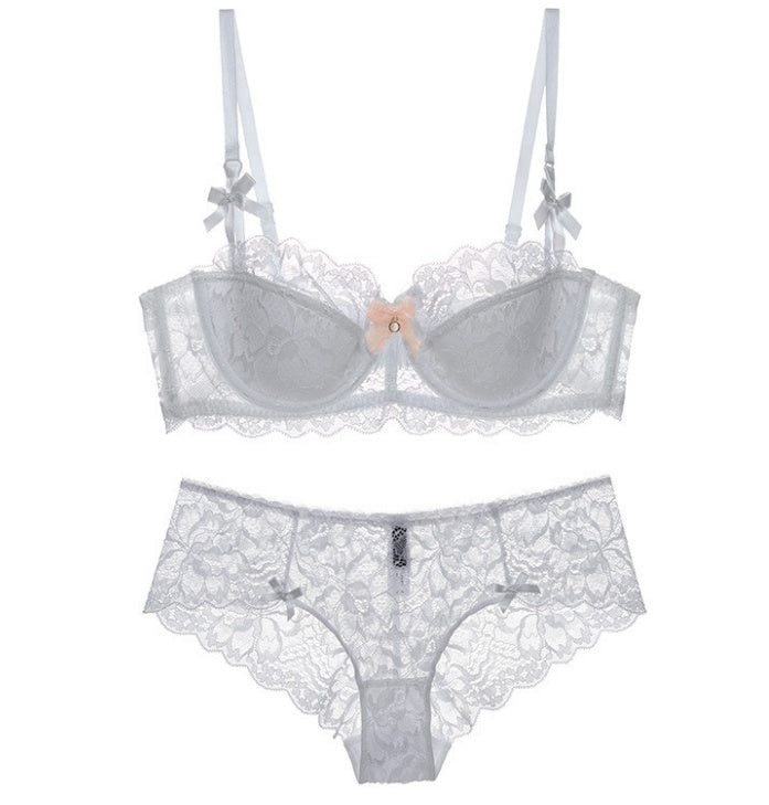 Ensemble de sous-vêtements en coton fin et dentelle pour femmes