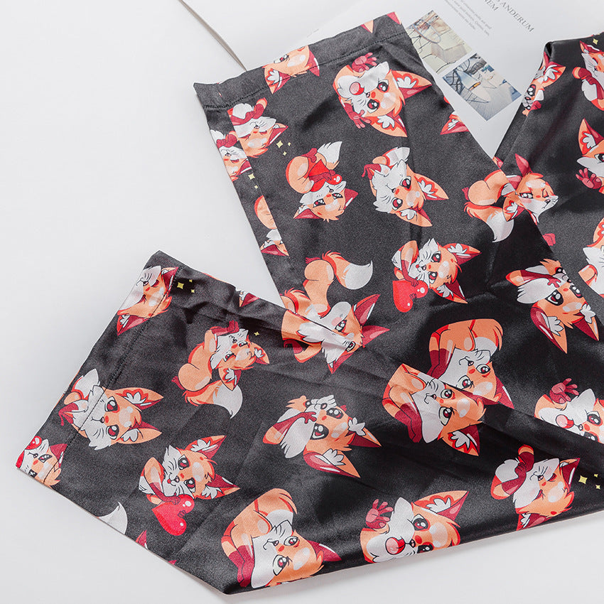Pyjama à bretelles imprimé pour femme