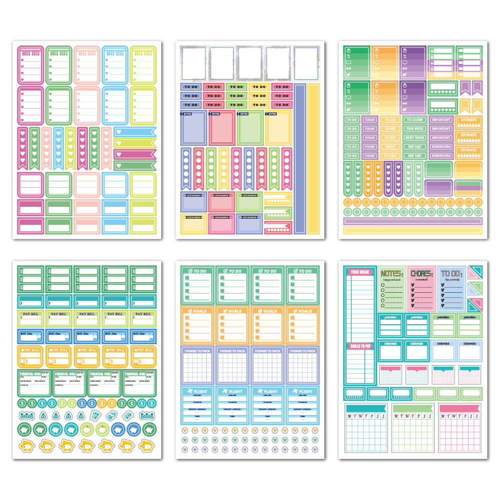 Planner Stickers Set Seasonal Monthly Pack 12Sheets