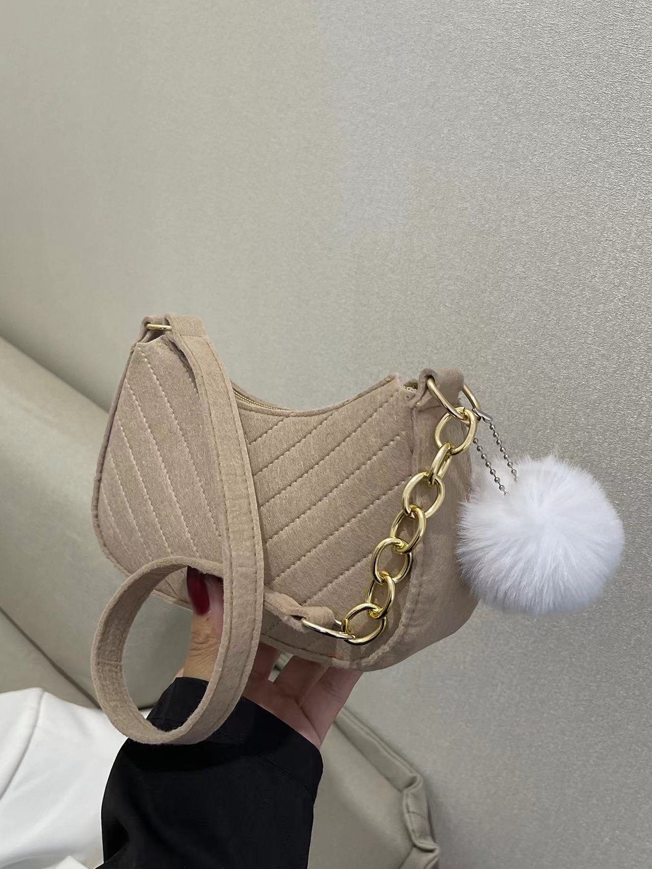 Sac messager décontracté rétro couleur unie pour femme