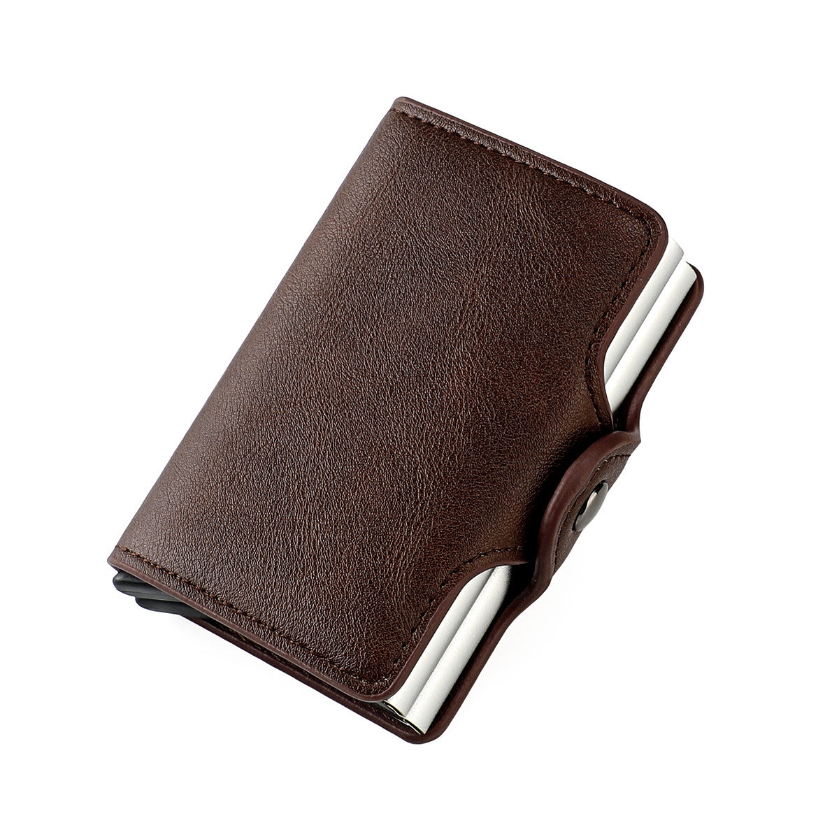 Boîte en aluminium RFID pour hommes, pince à carte, boîte double en aluminium à ouverture automatique