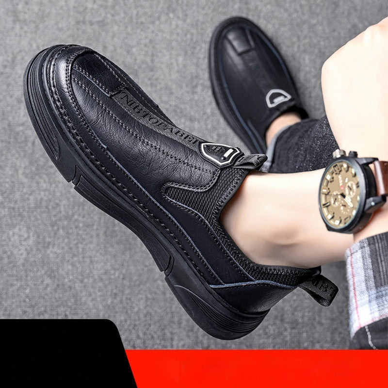 Chaussures basses à bout rond pour homme, couleur unie, décontractées, idéales pour les voyages quotidiens