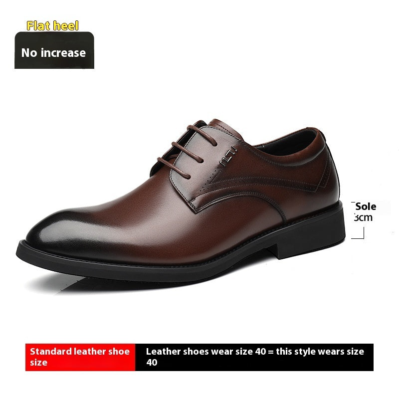 Chaussures pour hommes en cuir véritable, respirantes et formelles