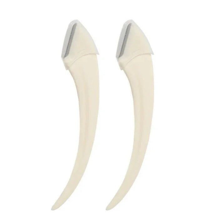 Couteau à sourcils avec peigne incurvé en forme de lune, petit accessoire de beauté
