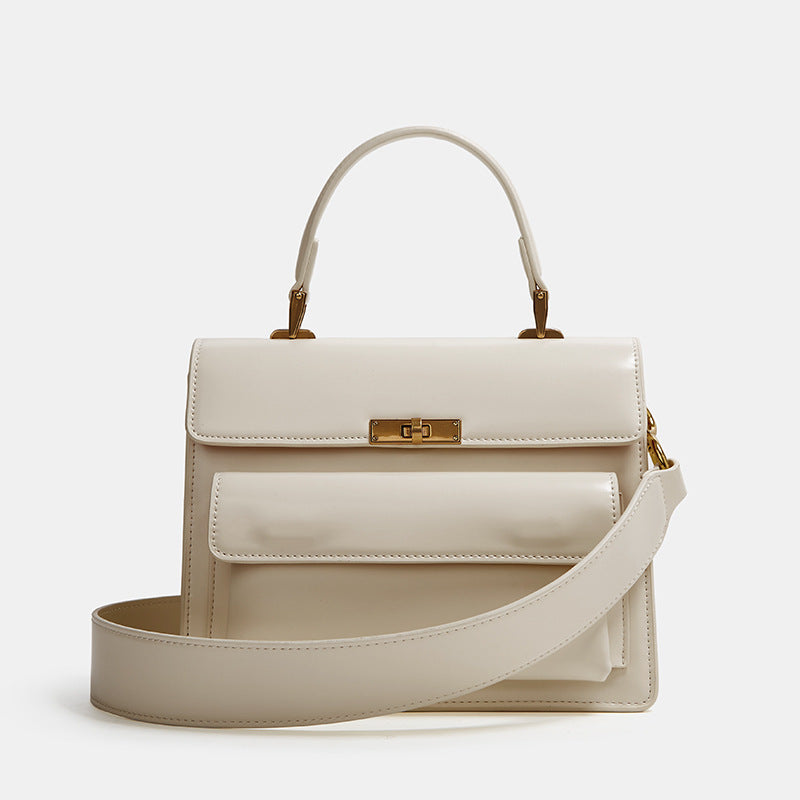 Sac à main en cuir verni texturé brillant pour femme
