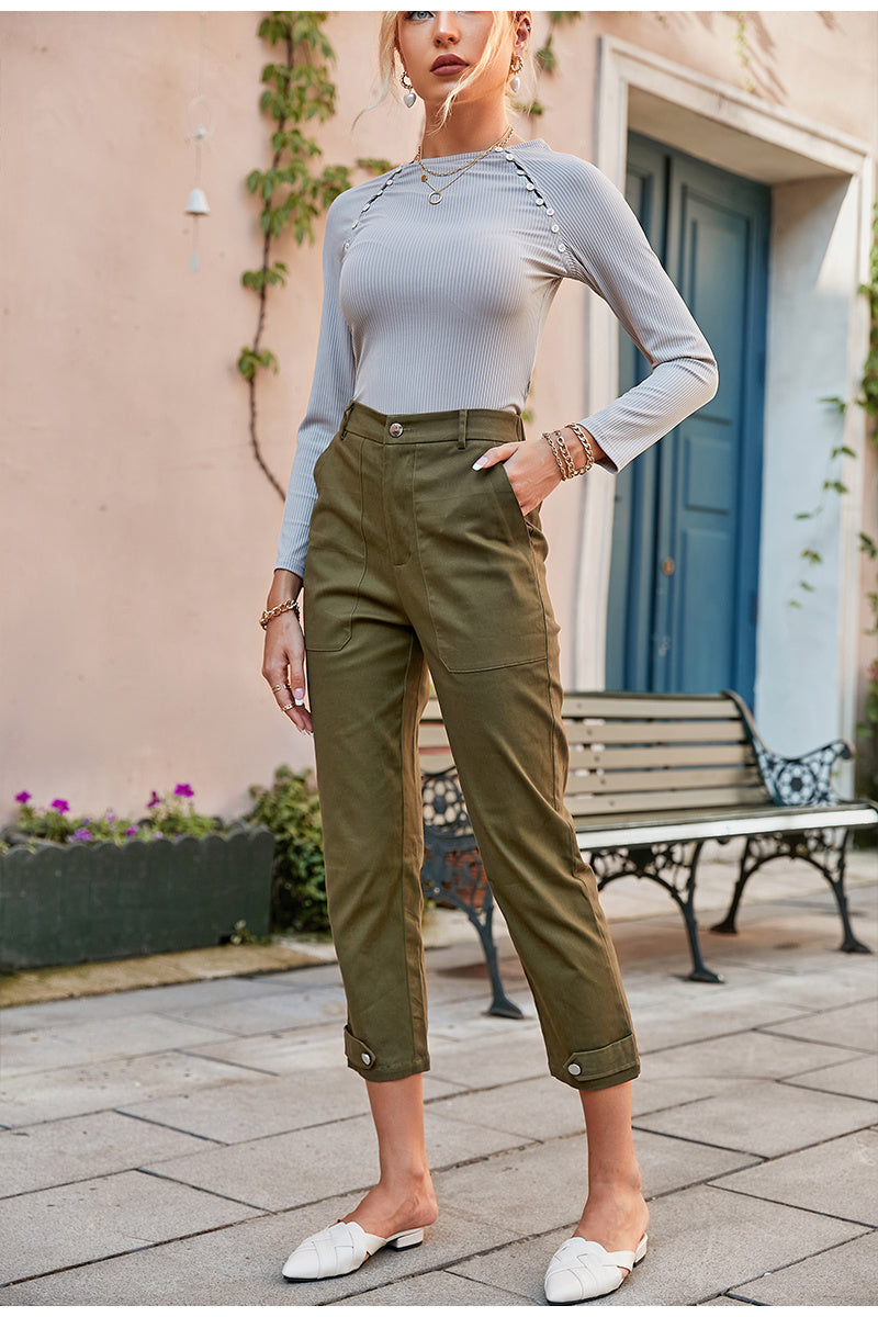 Pantalons crayon slim décontractés pour femmes européennes et américaines