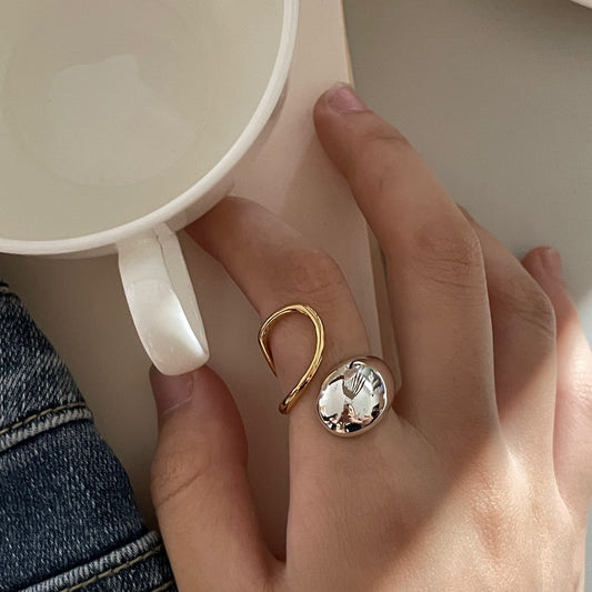 Exaggerated Personality Large And Small Ball Rings Fashionable And Irregular