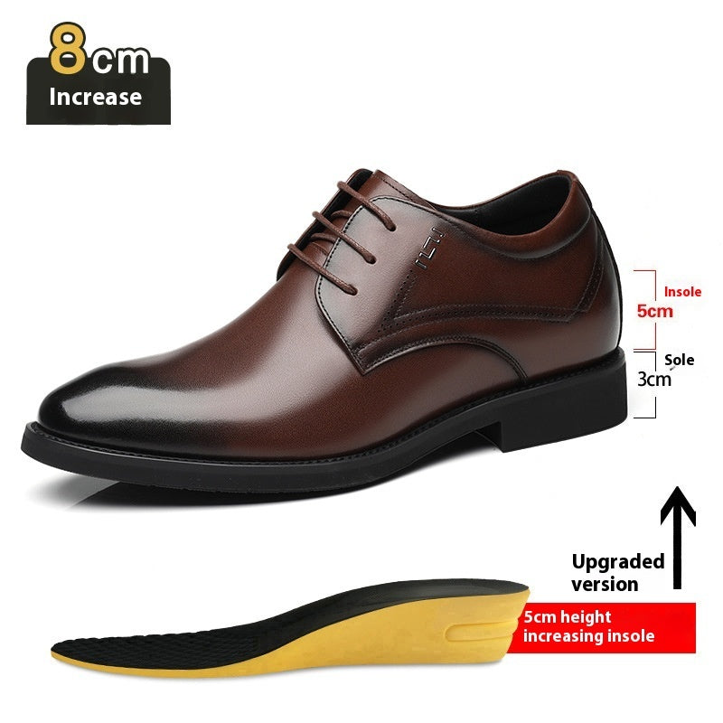 Chaussures pour hommes en cuir véritable, respirantes et formelles