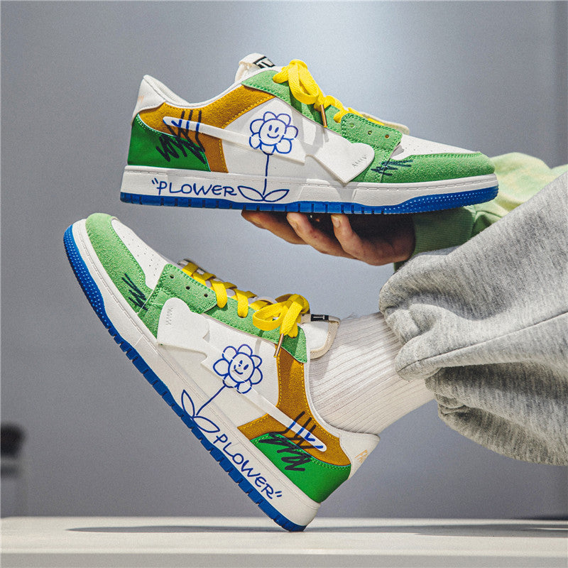 Chaussures graffiti tendance et polyvalentes pour hommes