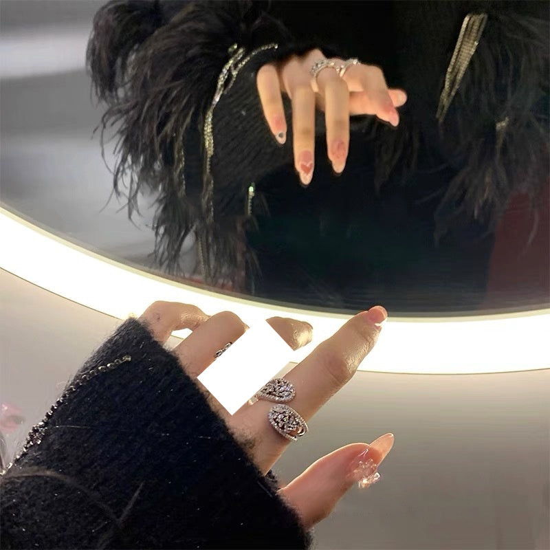 Cool Style Set Rings Diamond Light Luxury