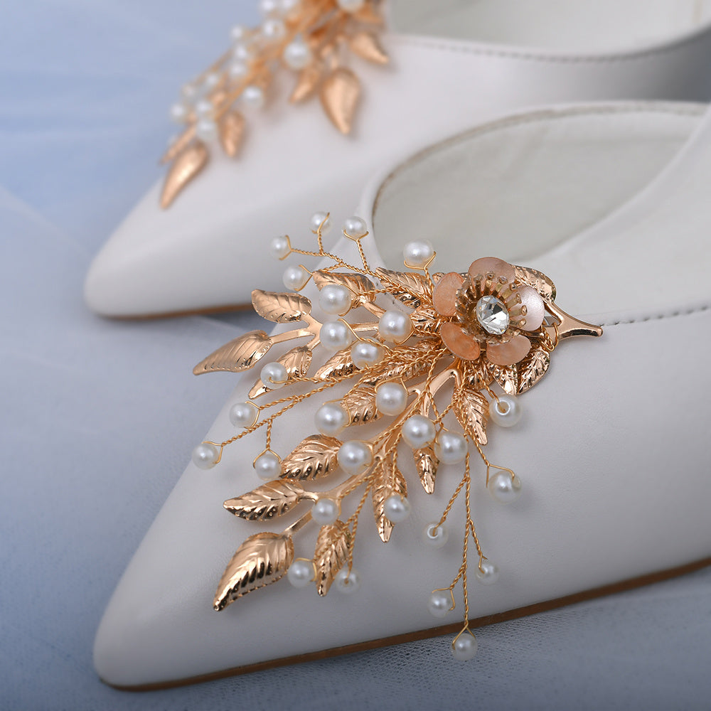 Chaussures de mariage à talons hauts pour femmes, accessoires de mode avec boucle, décoration de vêtements