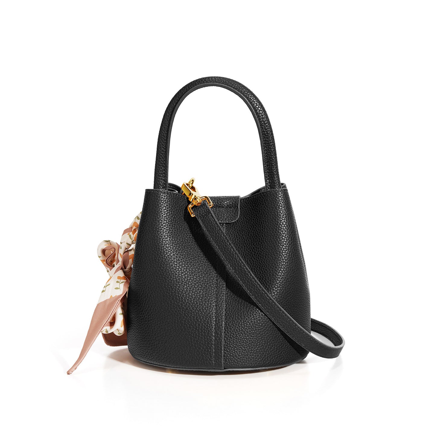Sacs seau en cuir véritable à texture avancée pour femmes
