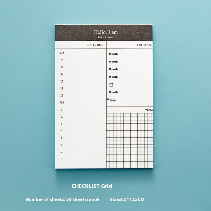 Portable Notepad Schedule Daily Planner