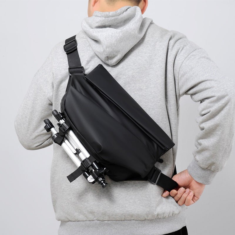 Sac à bandoulière fonctionnel pour homme, marque tendance, imperméable, léger, pour moto, tendance et cool