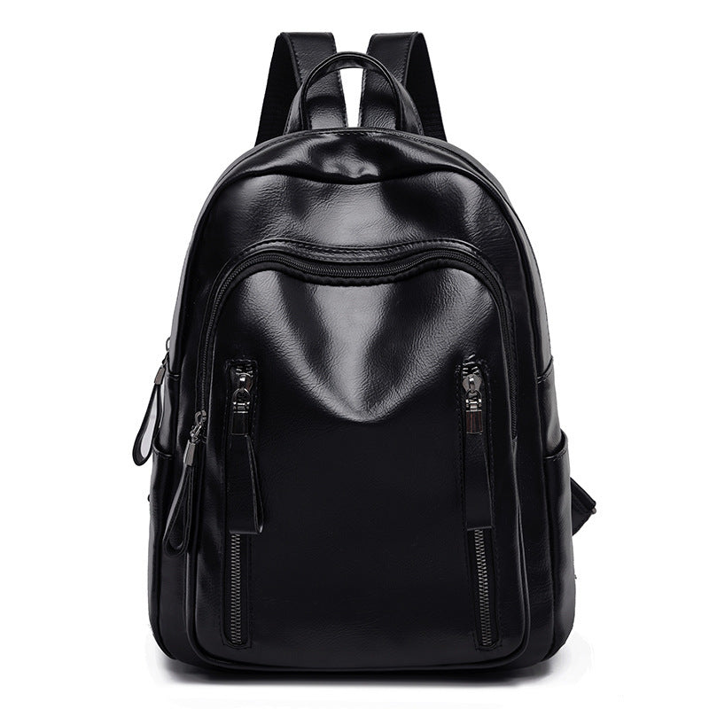 Soft Leather Fashion Ladies Backpack College Style