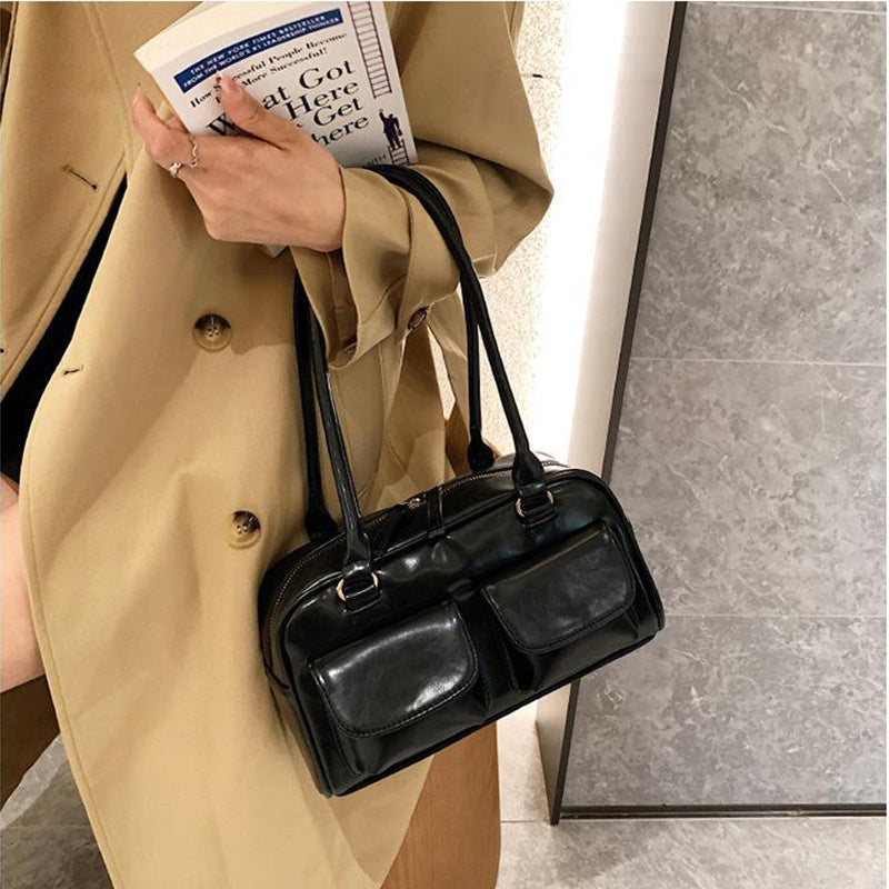 Sac à bandoulière multi-poches pour femme, sac à main carré polyvalent et tendance