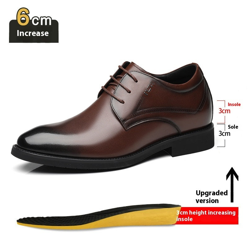 Chaussures pour hommes en cuir véritable, respirantes et formelles