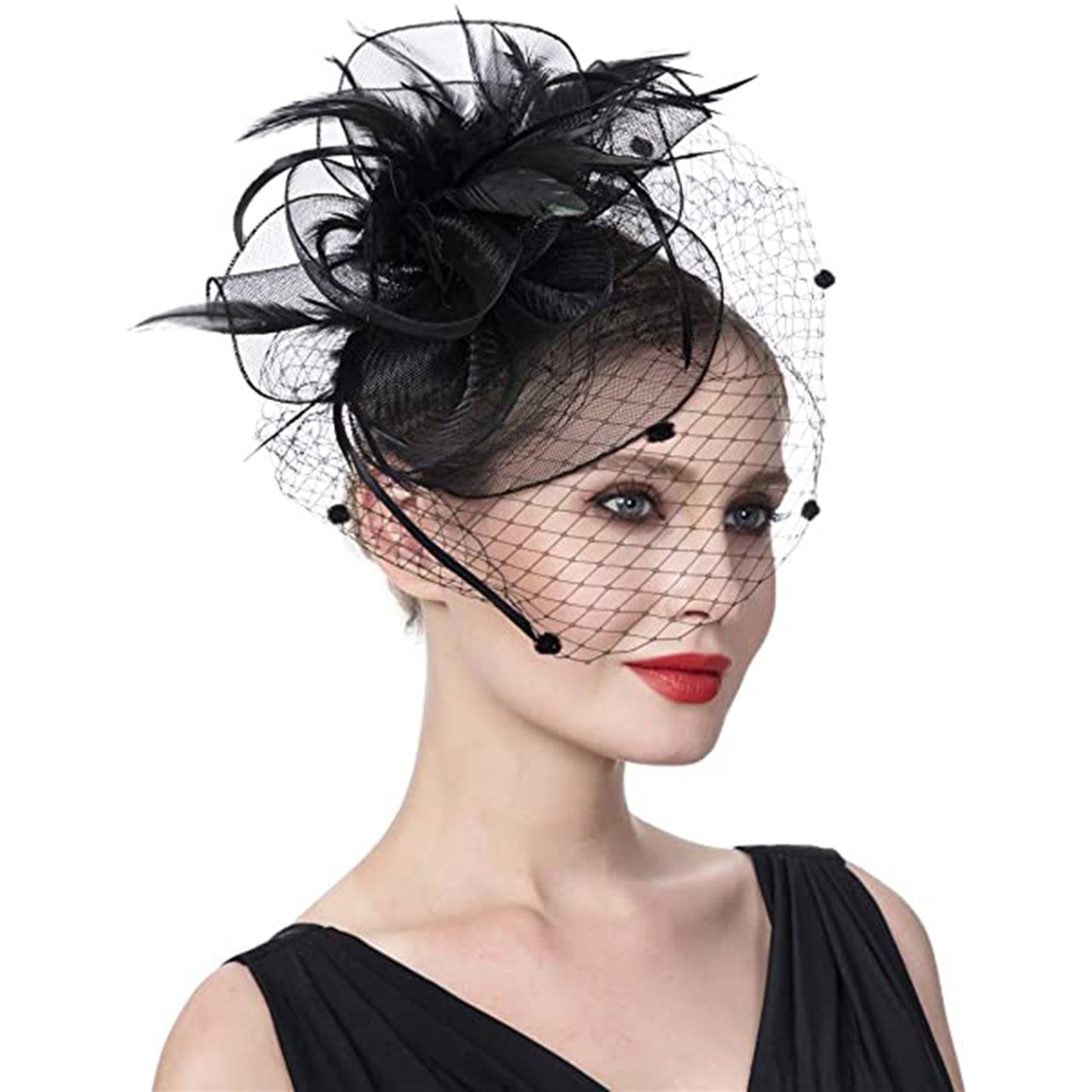 Vintage Feather Mesh Bridal Hair Accessories