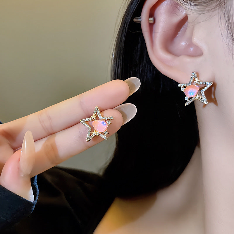 Boucles d'oreilles à tige pentagramme, élégantes et luxueuses, à prix abordable, Advanced Sense