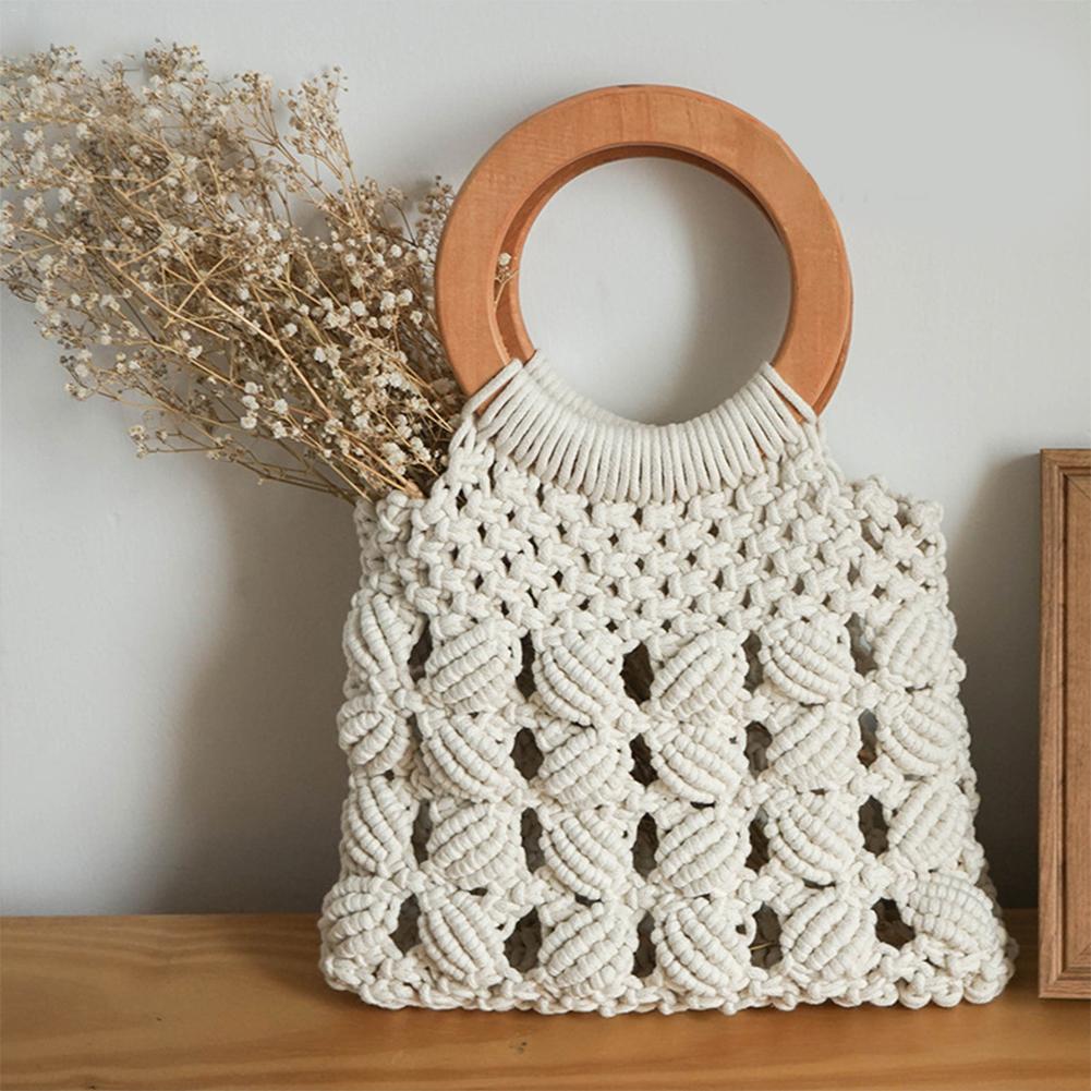 Sacs à main en paille et corde de coton pour femmes