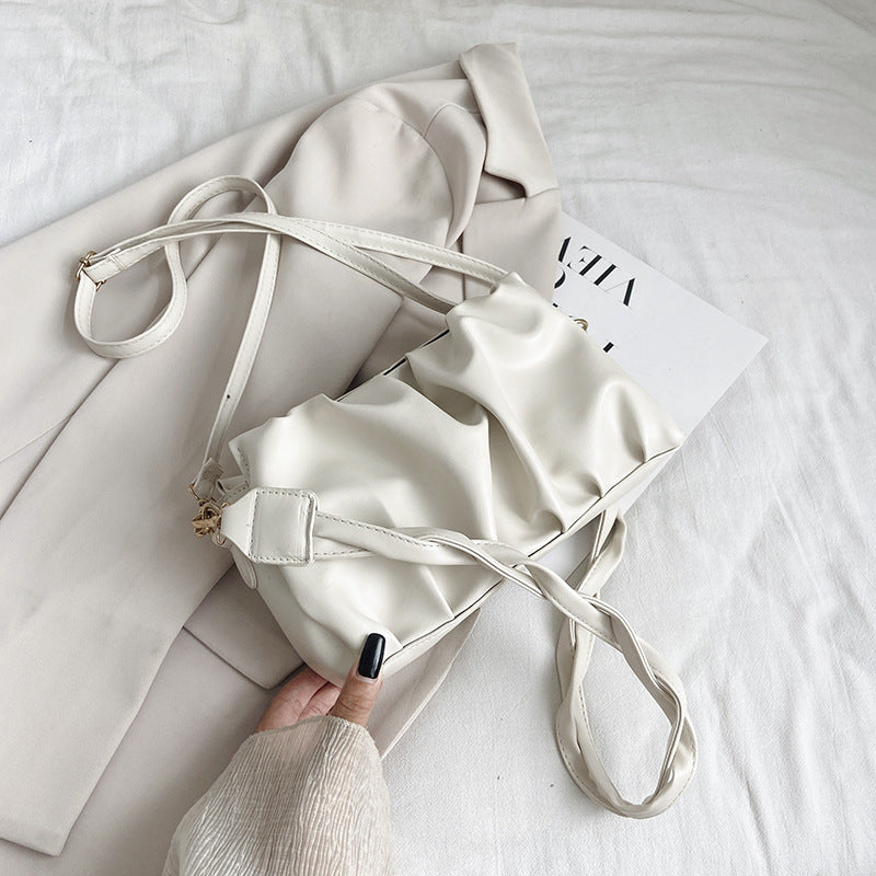 Sacs à bandoulière tendance à double sangle pour femmes, sacs à bandoulière plissés en cuir PU, sacs à main et sacs à main de créateurs