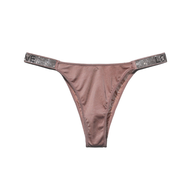 Sous-vêtements de sport et de fitness pour femmes, ceinture fine et brillante, rehaussant les hanches