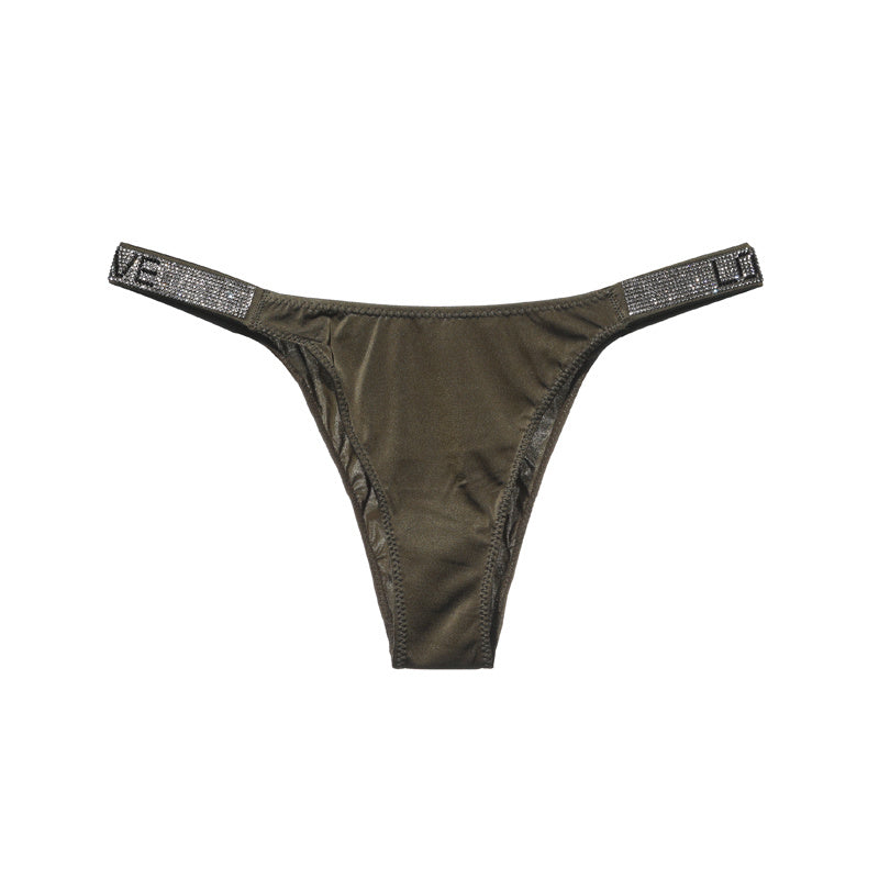 Sous-vêtements de sport et de fitness pour femmes, ceinture fine et brillante, rehaussant les hanches