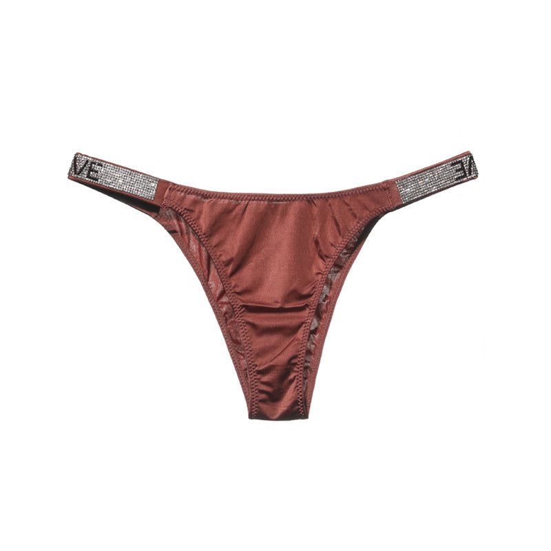 Sous-vêtements de sport et de fitness pour femmes, ceinture fine et brillante, rehaussant les hanches