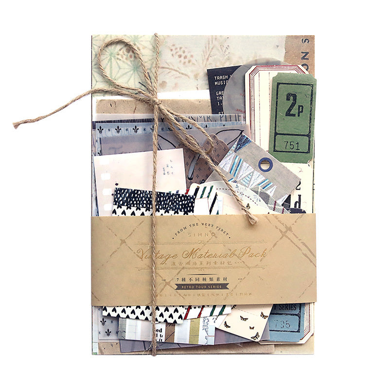 88 Vintage Planner Stickers, Background Paper