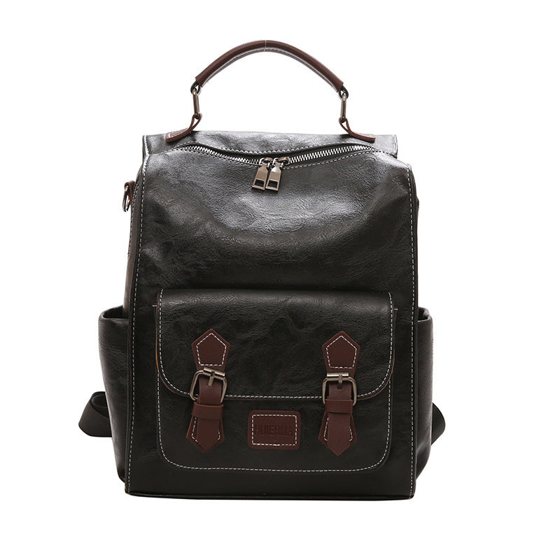 Sac à dos rétro de grande capacité pour femme, style universitaire
