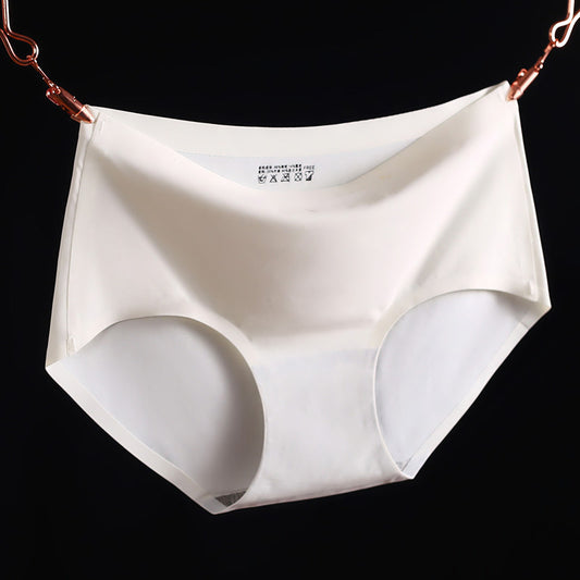 Sous-vêtements non marquants pour femmes, en soie glacée, une pièce, taille moyenne, grande taille