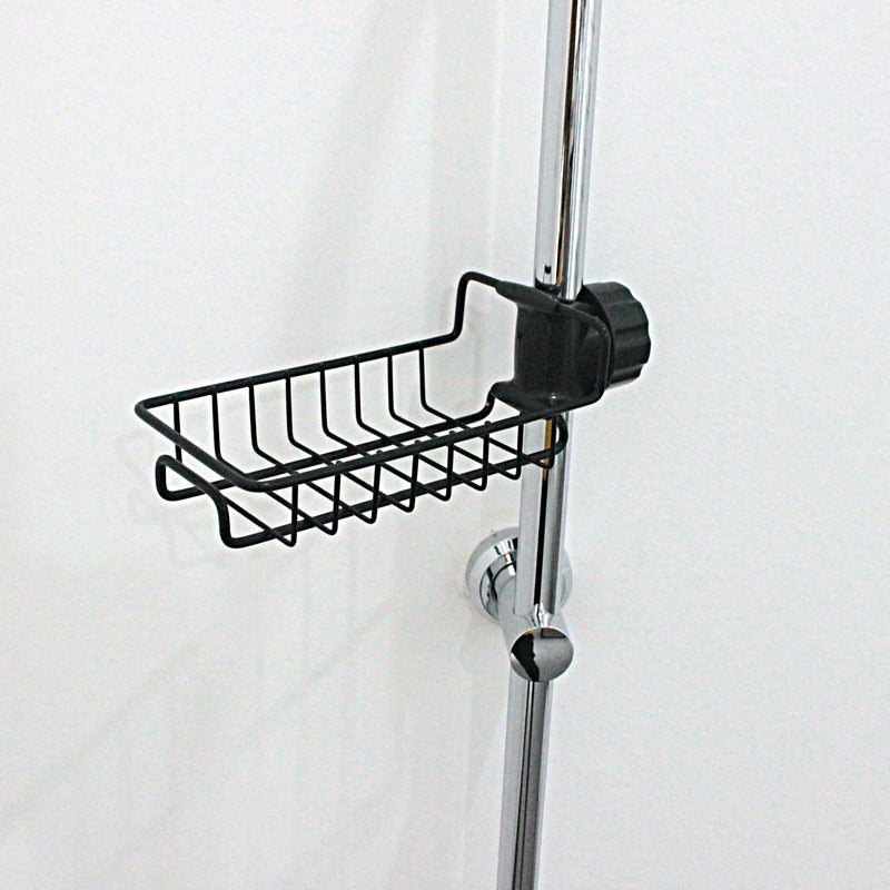 Égouttoir d'évier réglable, support de rangement pour éponge, support de robinet, égouttoir à savon, étagère, panier, organisateur, accessoires de cuisine et de salle de bain