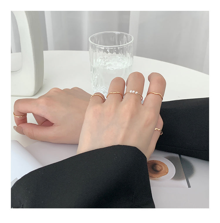Women'S 5 Round Gold And Silver Rings, Fashionable  Ring, Women'S Jewelry One