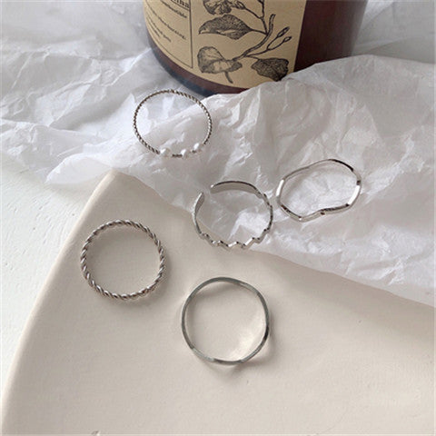 Women'S 5 Round Gold And Silver Rings, Fashionable  Ring, Women'S Jewelry One