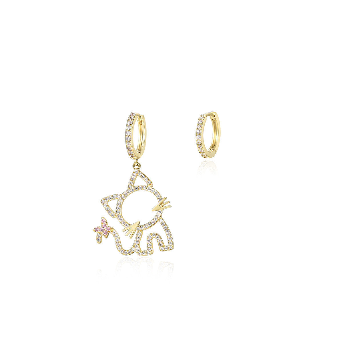 Asymmetrical Fun Cat Earrings Women