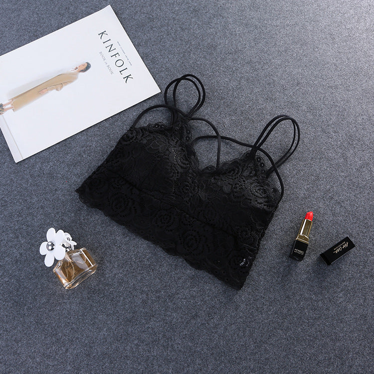 Haut tube sexy en dentelle pour femme, sous-vêtement enveloppé sur la poitrine