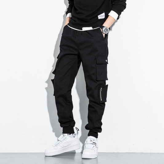 Drawstring Pants Loose Cropped Street Casual Pants