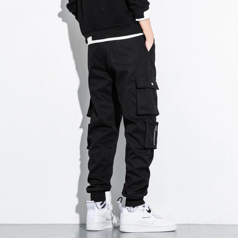 Drawstring Pants Loose Cropped Street Casual Pants