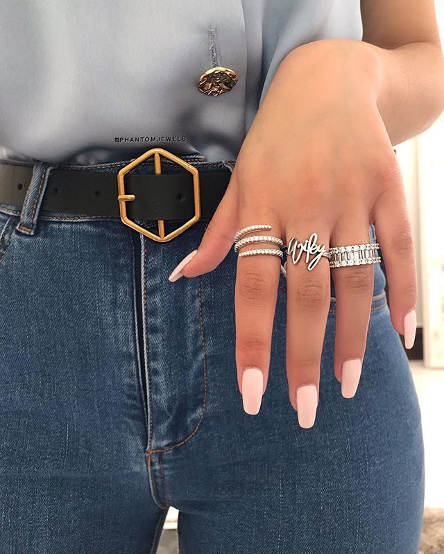 Micro-encrusted Diamond Ring Three Rings With European And American Personality