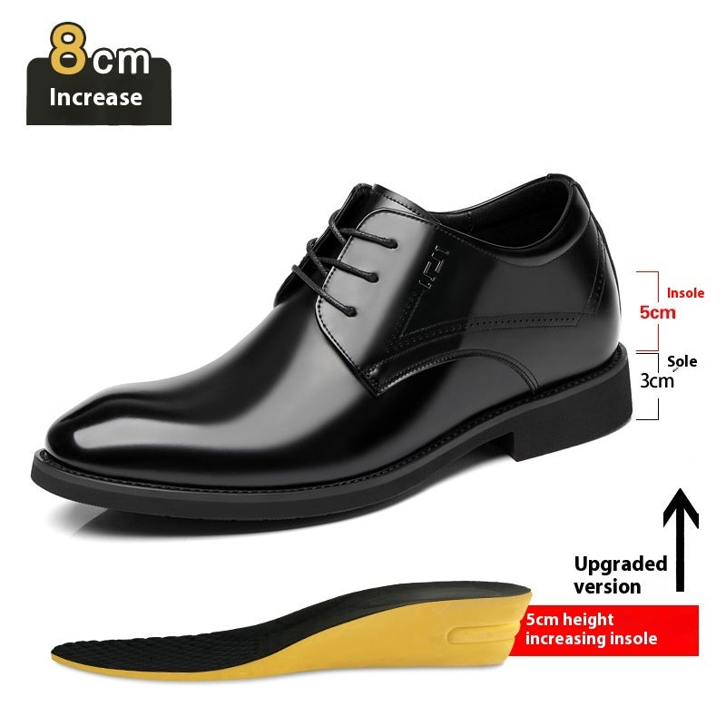 Chaussures pour hommes en cuir véritable, respirantes et formelles