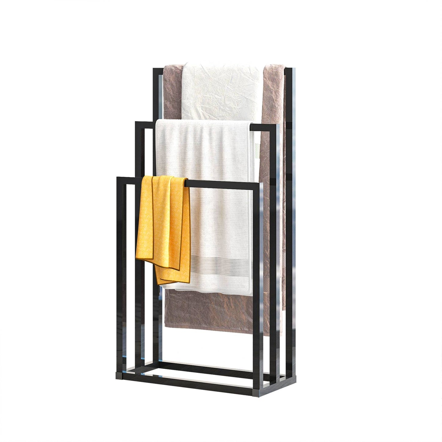 Metal 3-tier towel rack for bathroom storage