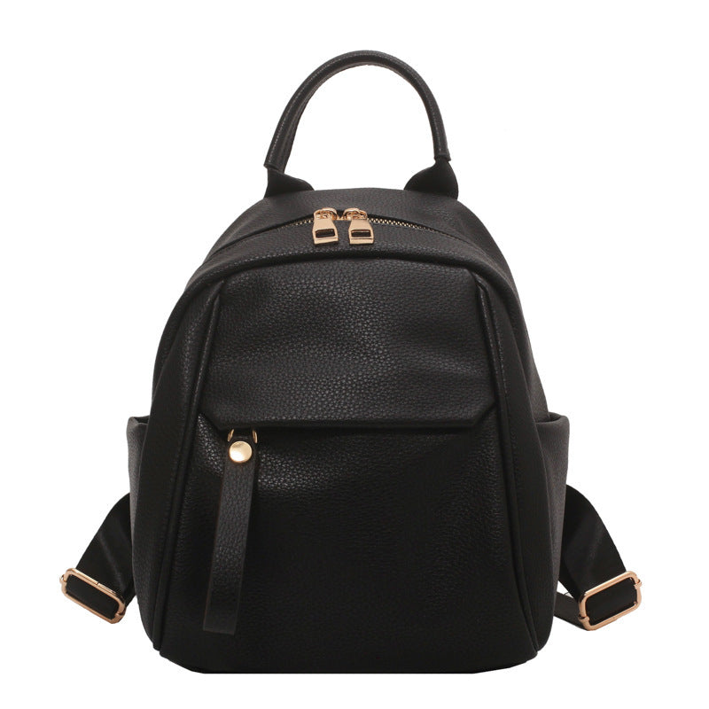 Sac à dos tendance en PU souple pour femme, petit, mignon, cartable pour étudiante