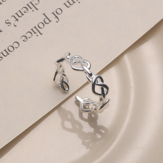 Woman Sterling Silver Fashion Love Rings