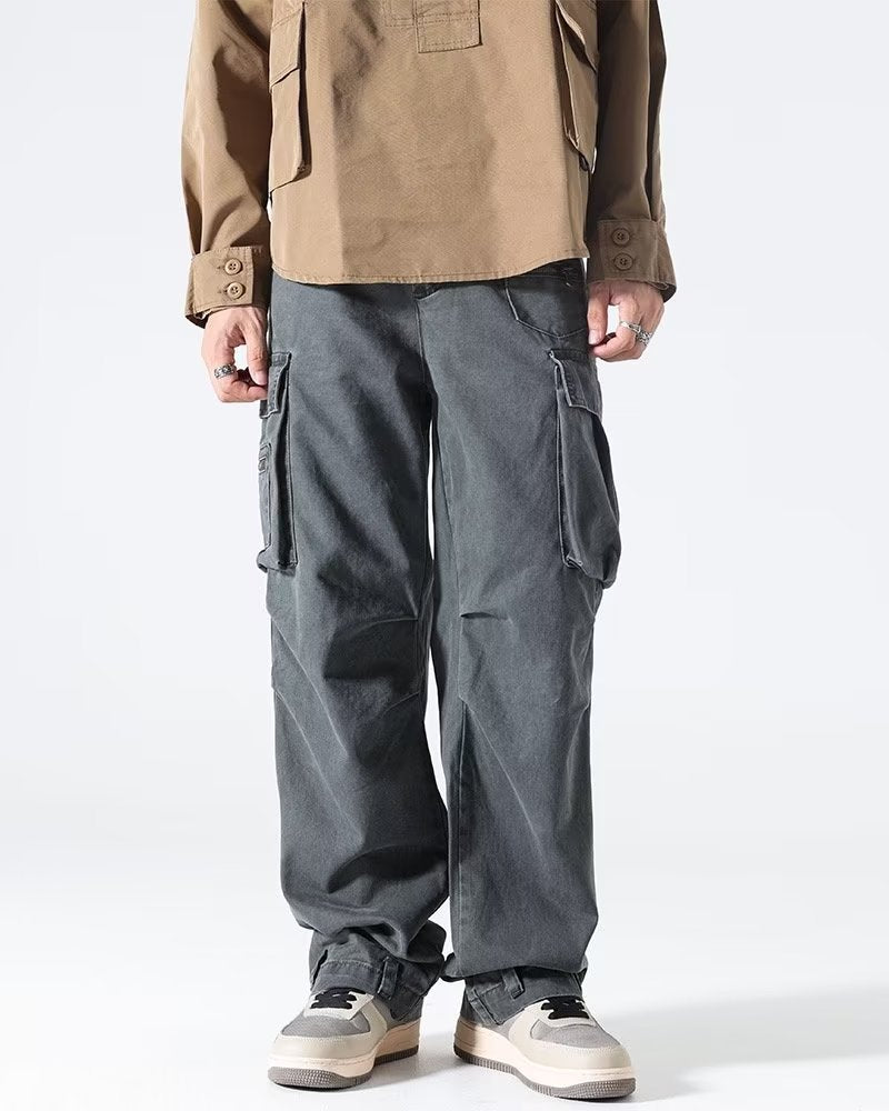 Men's Overalls Fashionable Casual Pants Straight-leg Pants